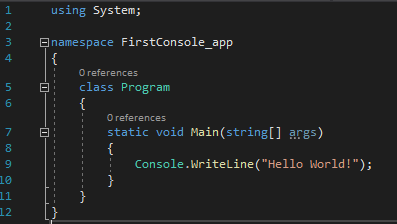 Console App start kode